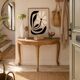 Golden oak console