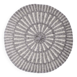 Round cushion 100% pure wool gray patterns