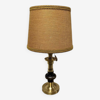 Grande lampe laiton et bois