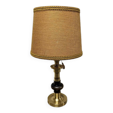 Grande lampe laiton et bois