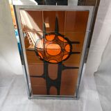 Metal and ceramic earthenware coffee table