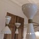 Italian chandelier in 1950s style - 5 arms and 10 lights - ceiling light