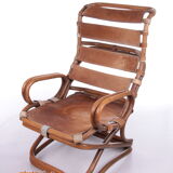Tito Agnoli Relax chair made of Bamboo and leather, 1960