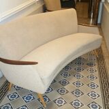 Set arc + 2 chairs 50s 60s Danish sofa good condition