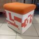 Vintage orange pouf 70's