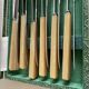Set of 12 antique knives in green case