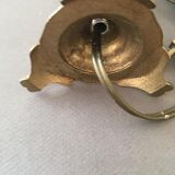Two lamp bases in brass and brown veined onyx