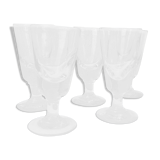 Set of 6 mouth-blown foot glasses