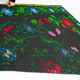 Traditional and ancient romanian rug with bohemian floral motifs 155x215cm