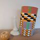 Afro-pop table lamp with Kente wax print