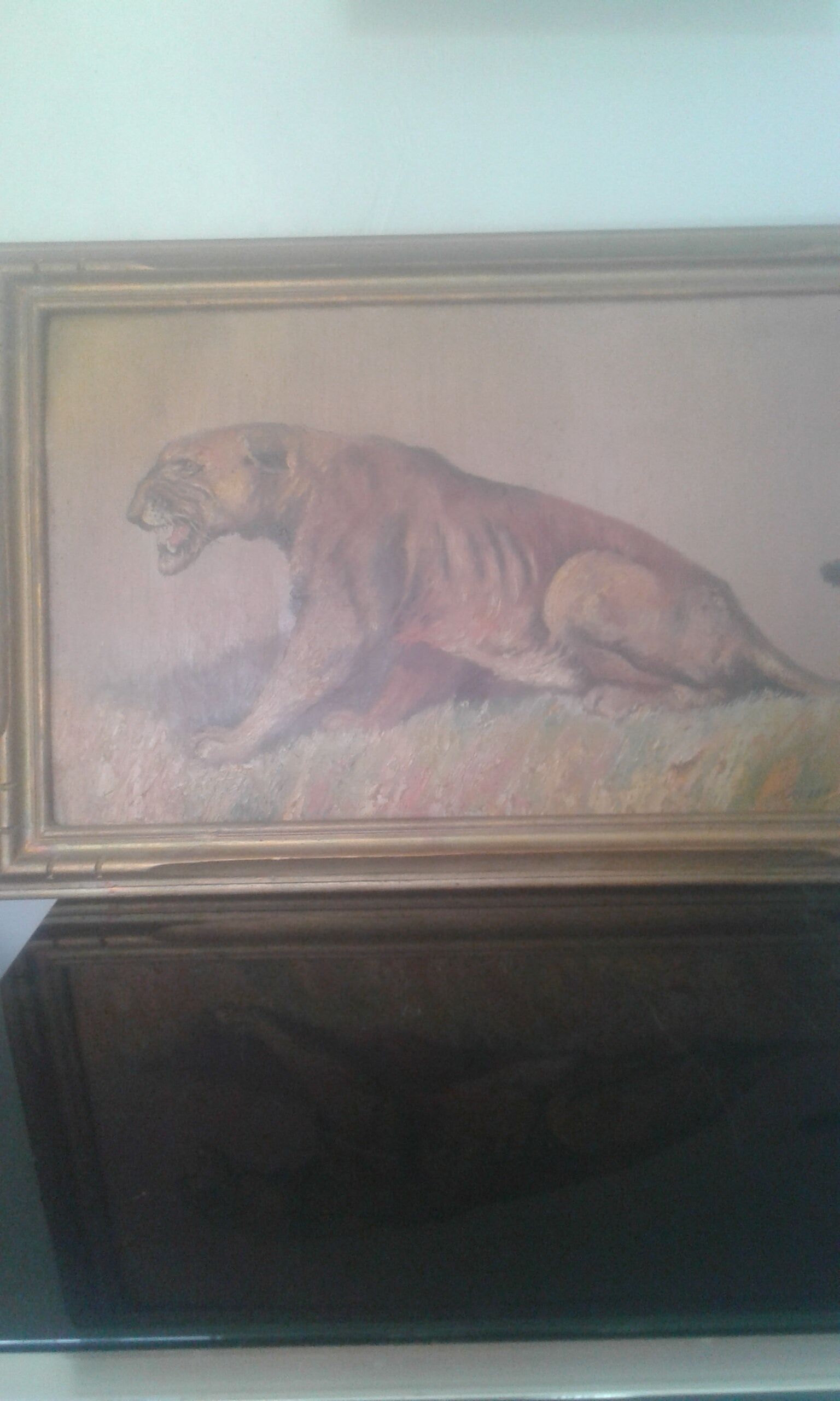 Lioness painting by Xavier Sager