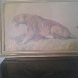 Lioness painting by Xavier Sager