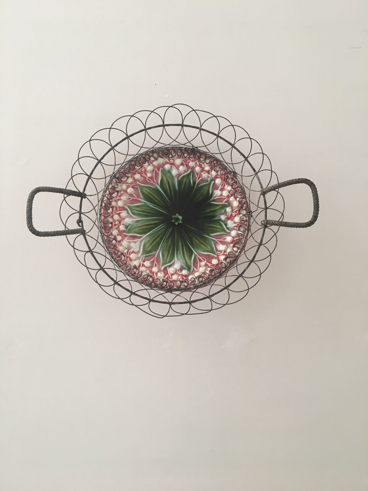 Dish in barbotine late 19th century