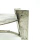 Postmodernist sugar bowl, glass, silver-plated brass, Poland, 1970s
