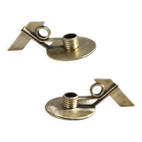 Cast bronze candelabras, 1950s. Set of 2