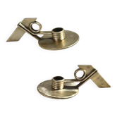 Candélabres en bronze coulé, années 50. Lot de 2
