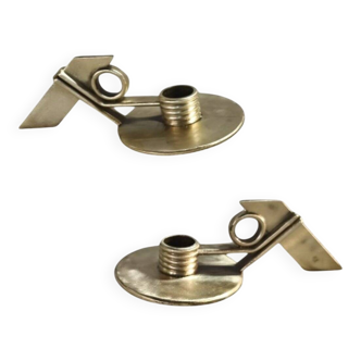 Cast bronze candelabras, 1950s. Set of 2