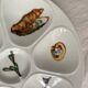 Assiettes huîtres porcelaine