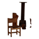 20th century, set of 4 "Kotka" dining chairs by Tomas Jelinek for IKEA, 1980s