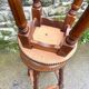 Pair of studded leather bar stools