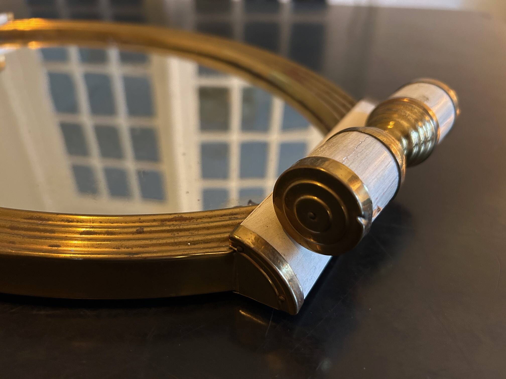 art deco mirrored tray