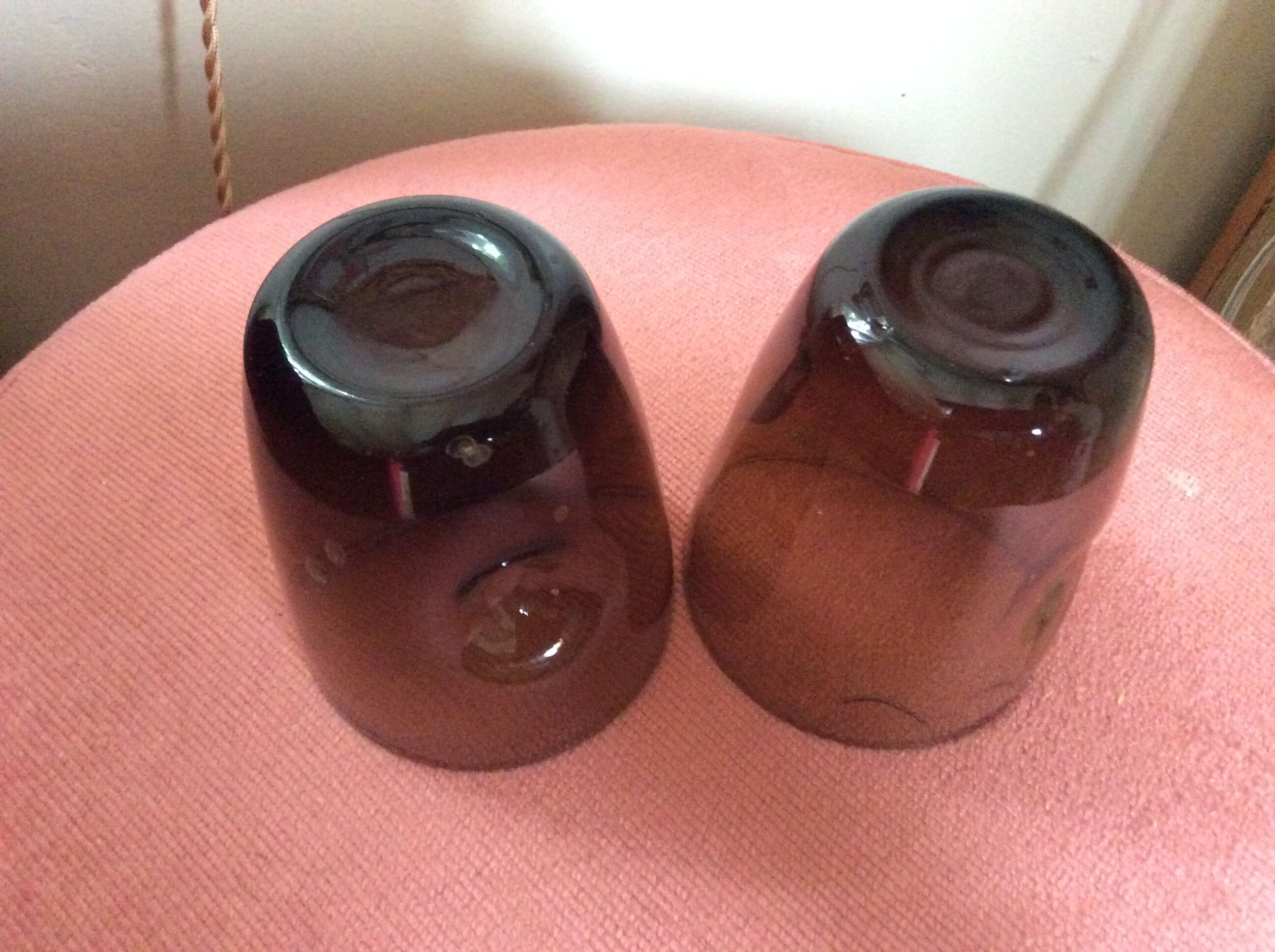 Series of 5 vintage glasses