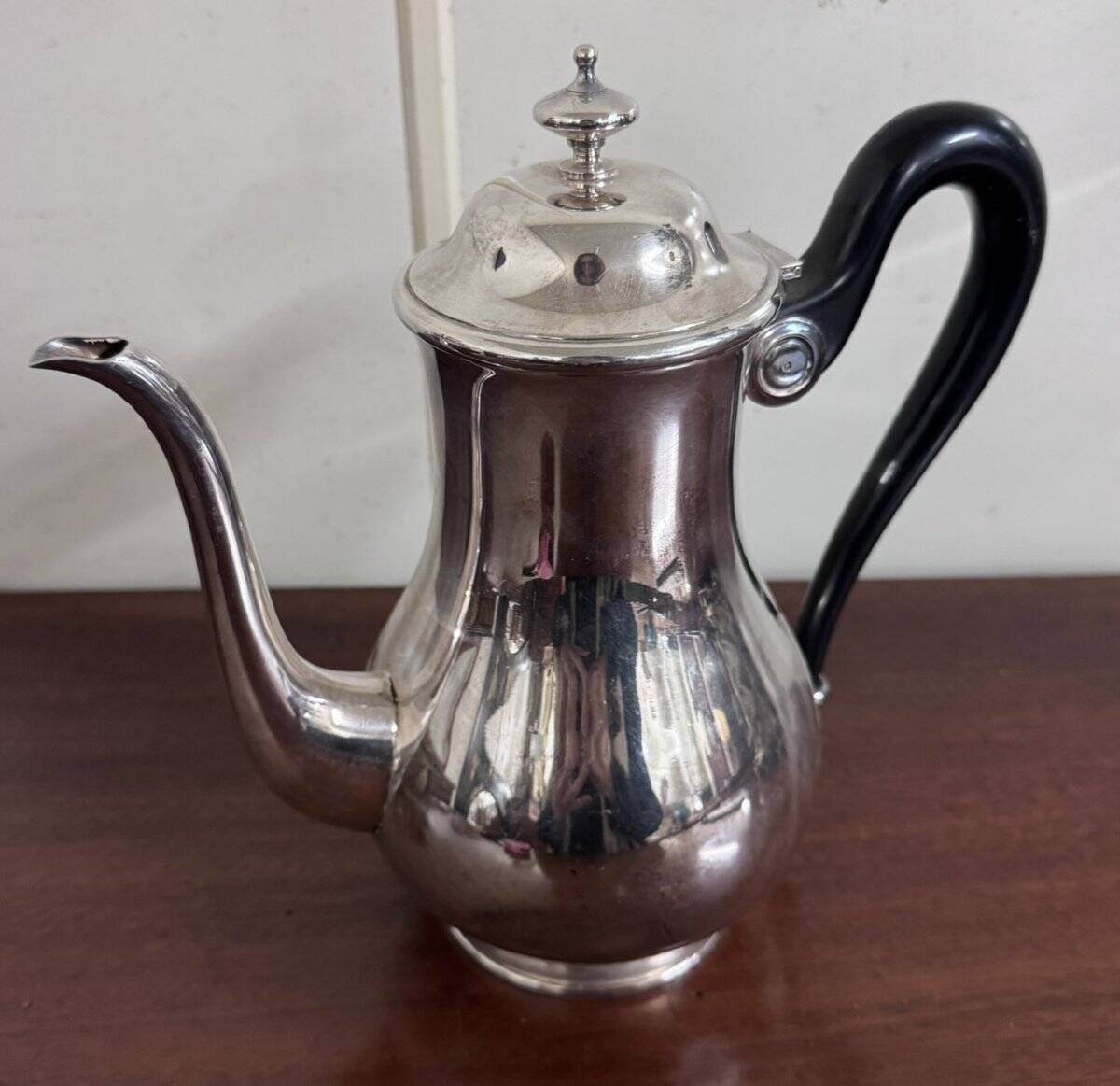 Empire style silver-plated chocolate pot