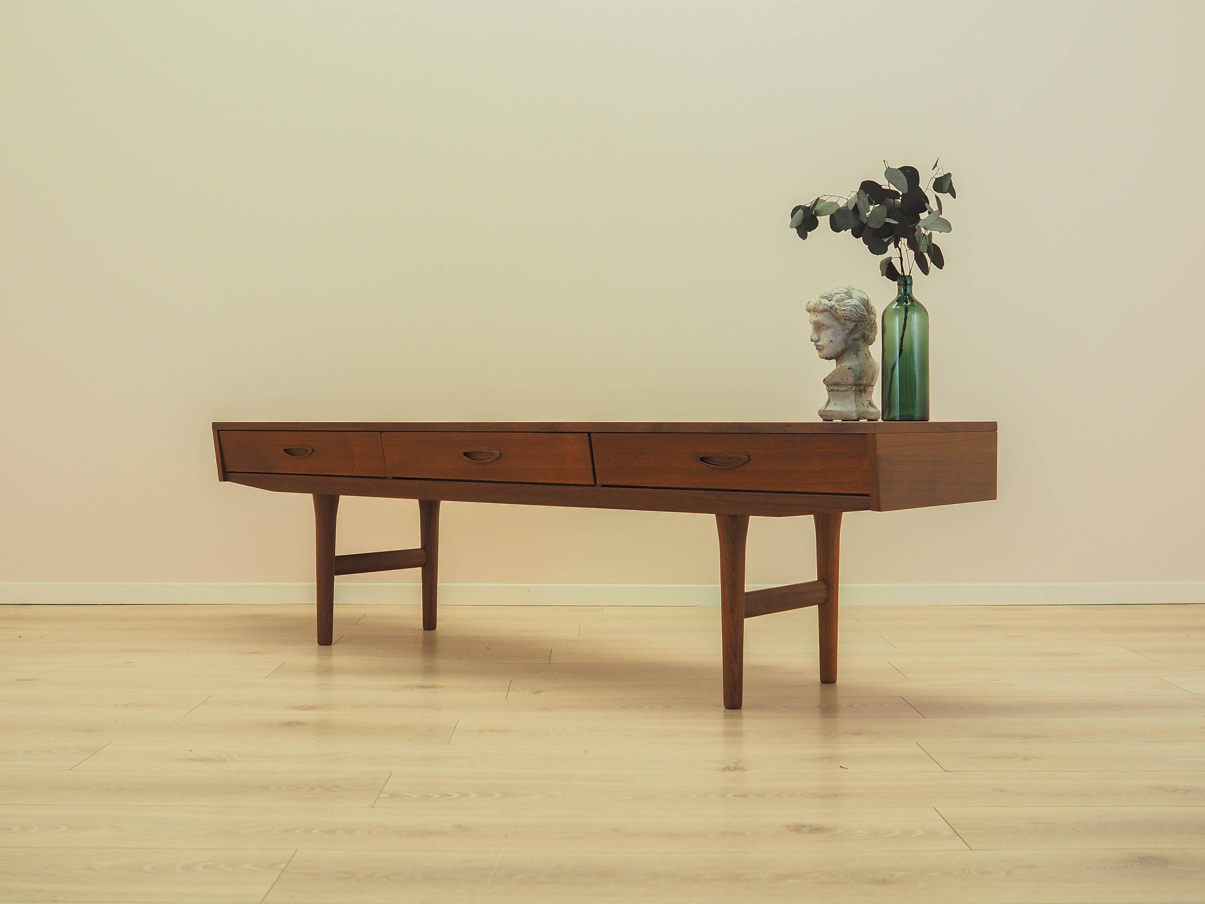 Danish teak sideboard 1970s – three drawers, mid-century modern