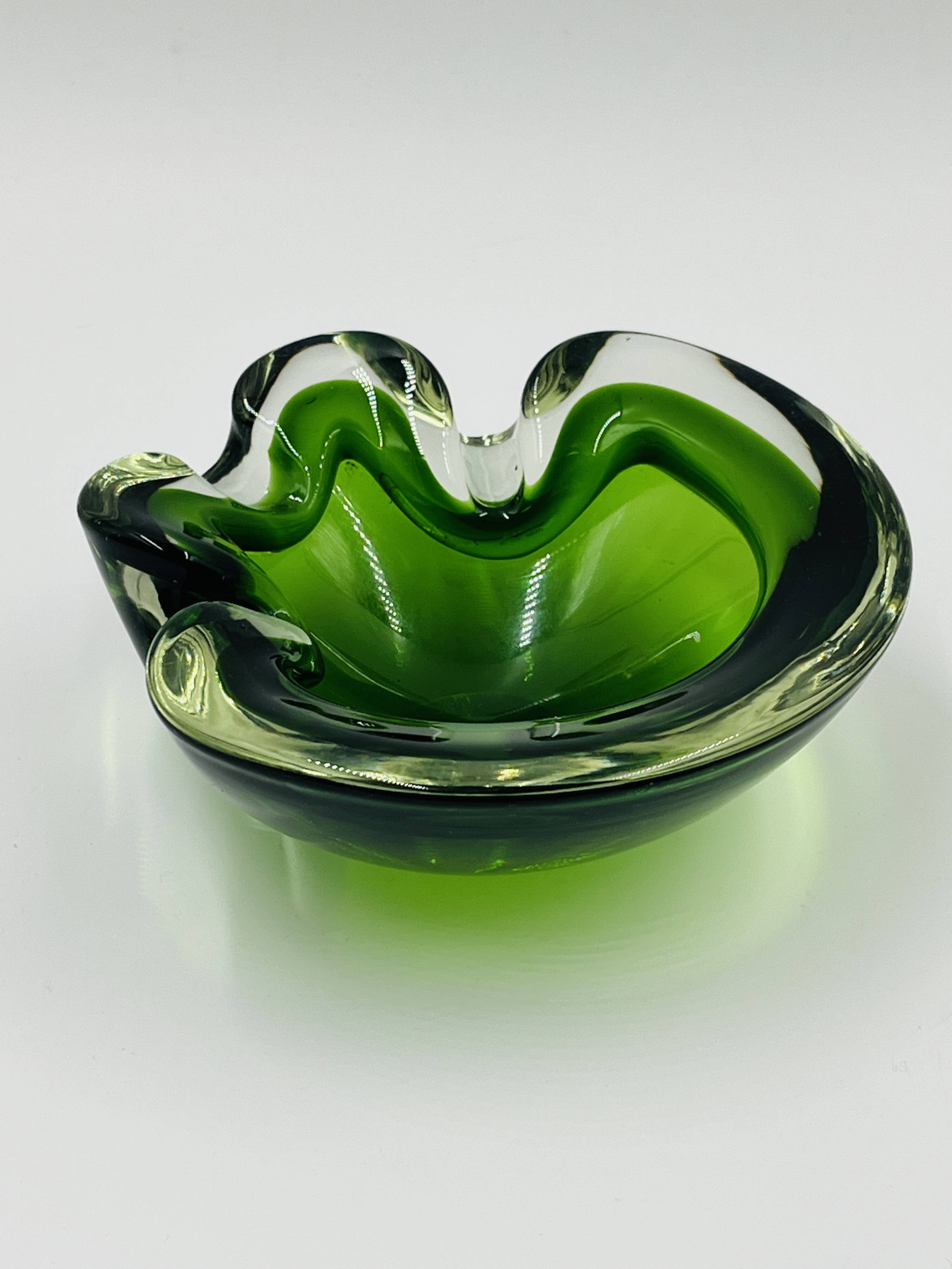 Cendrier vide-poche Murano en verre Sommerso