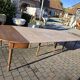 12-foot round oak table with 7 extensions / 20 people