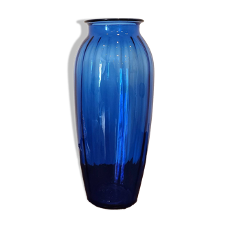 Blue glass vase