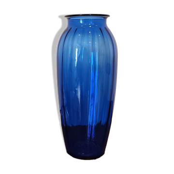 Blue glass vase