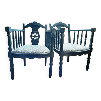 Pair of Breton armchairs