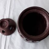 Signed stoneware tealight candle holder