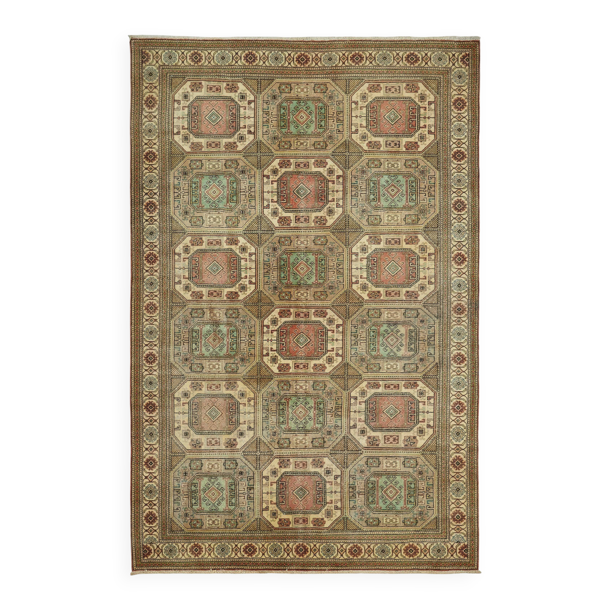 Turkish Wool Vintage Kayseri Rug 202 cm x 300 cm