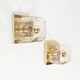 Pair of glass and brass wall lamps by Glashutte Limburg