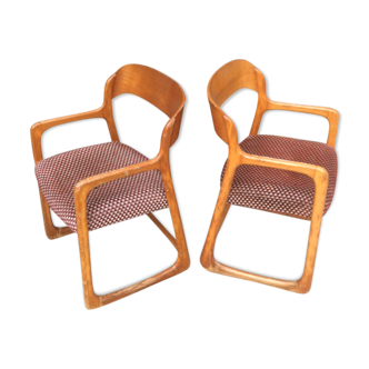 Pair of Baumann model Scala sled chair