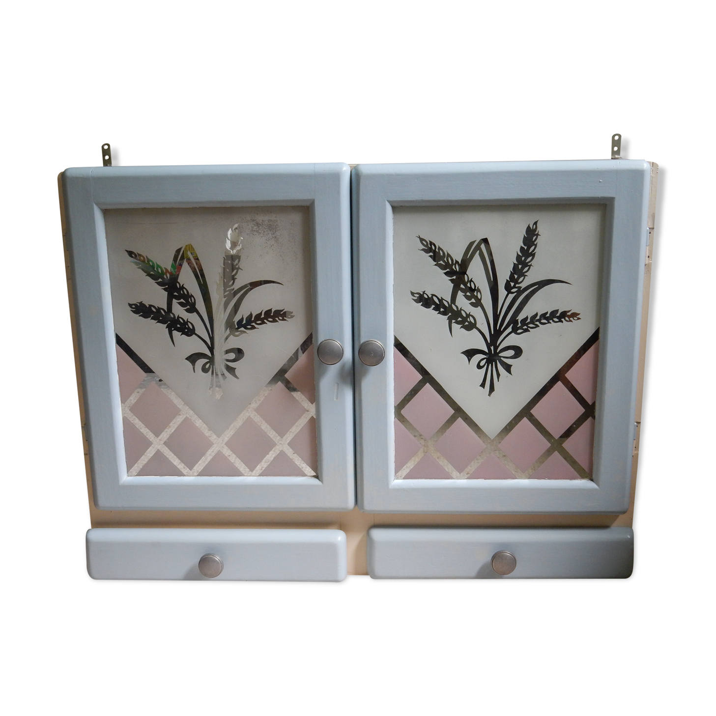Double-door glass-door medicine cabinet art deco style