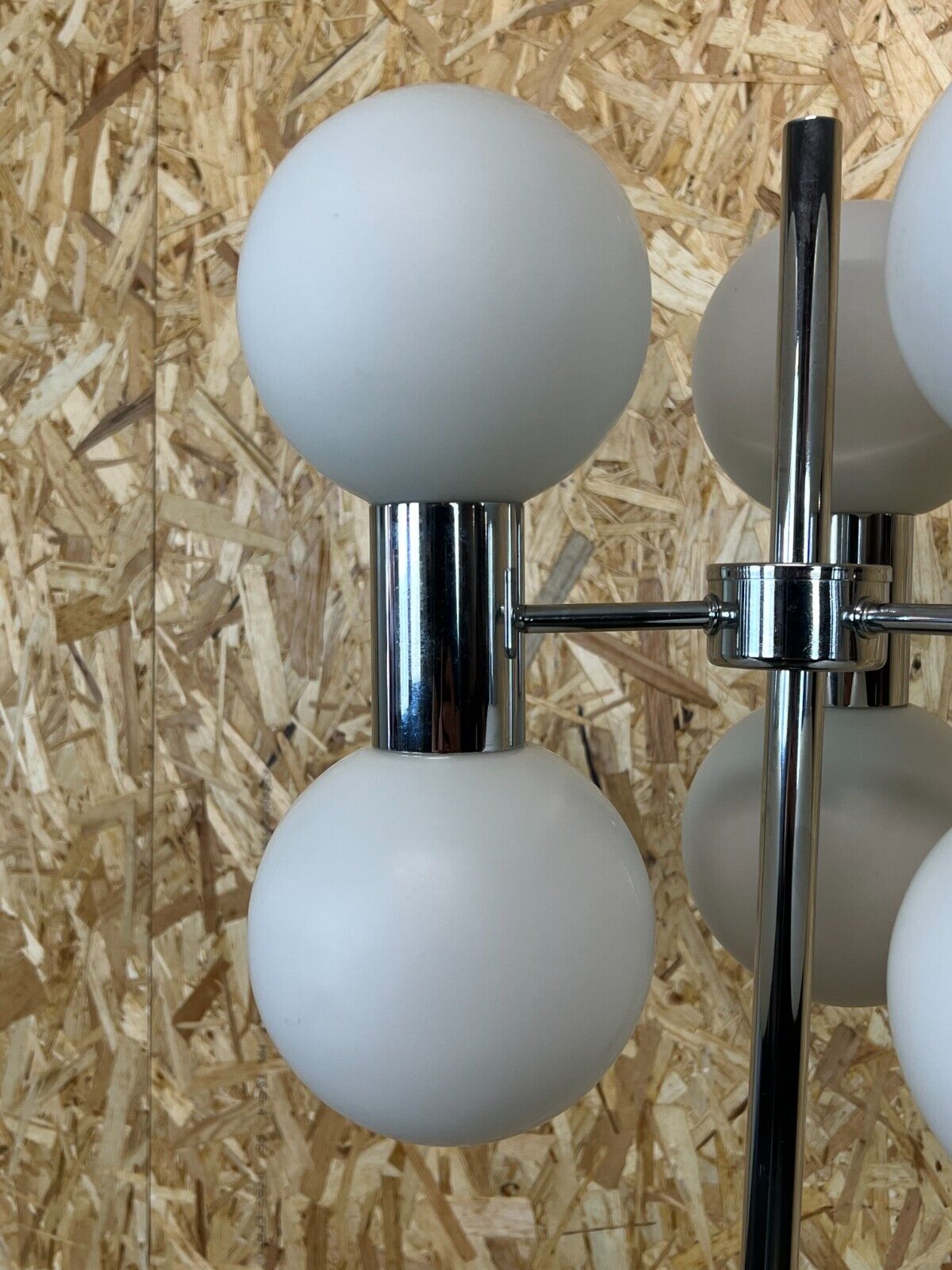 60s 70s lamp light floor lamp metal glass space age design