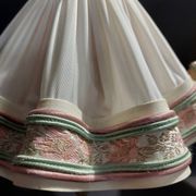 Pair of vintage bedside lamps with brass petticoat shades, 20th century