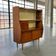 Vitrine/meuble bar/meuble mural vintage en bois