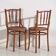 Anciennes chaises Thonet avec assise gravée (c.1920). Ensemble de 2 pièces