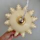 Vintage lampshade pendant light in pale yellow opaline
