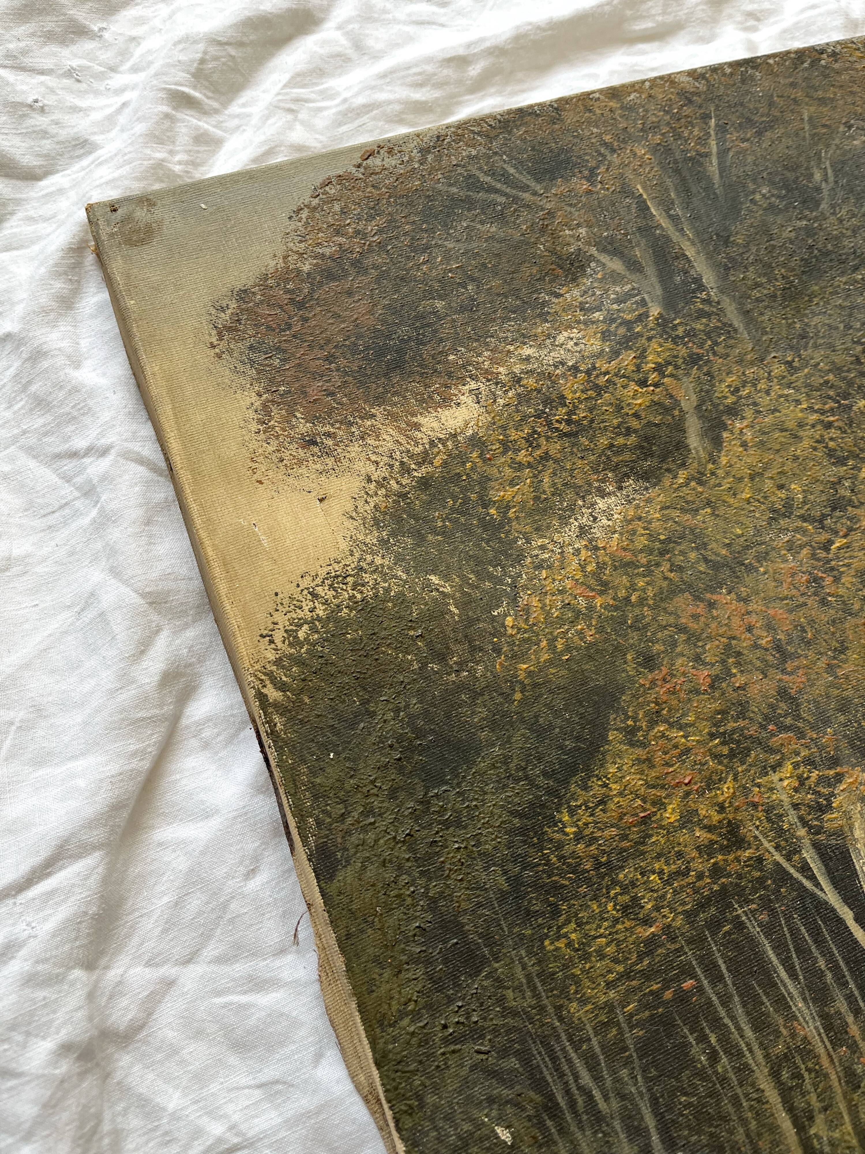 Oil painting on canvas, 19th century