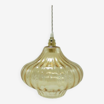 Gold glass pendant light