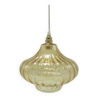 Gold glass pendant light