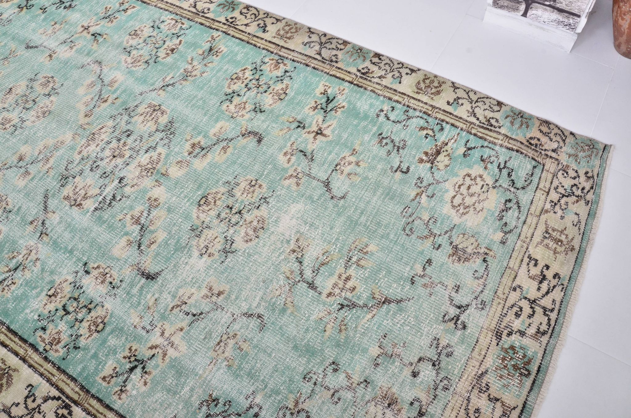 Tapis turc vintage Oushak sku 3307