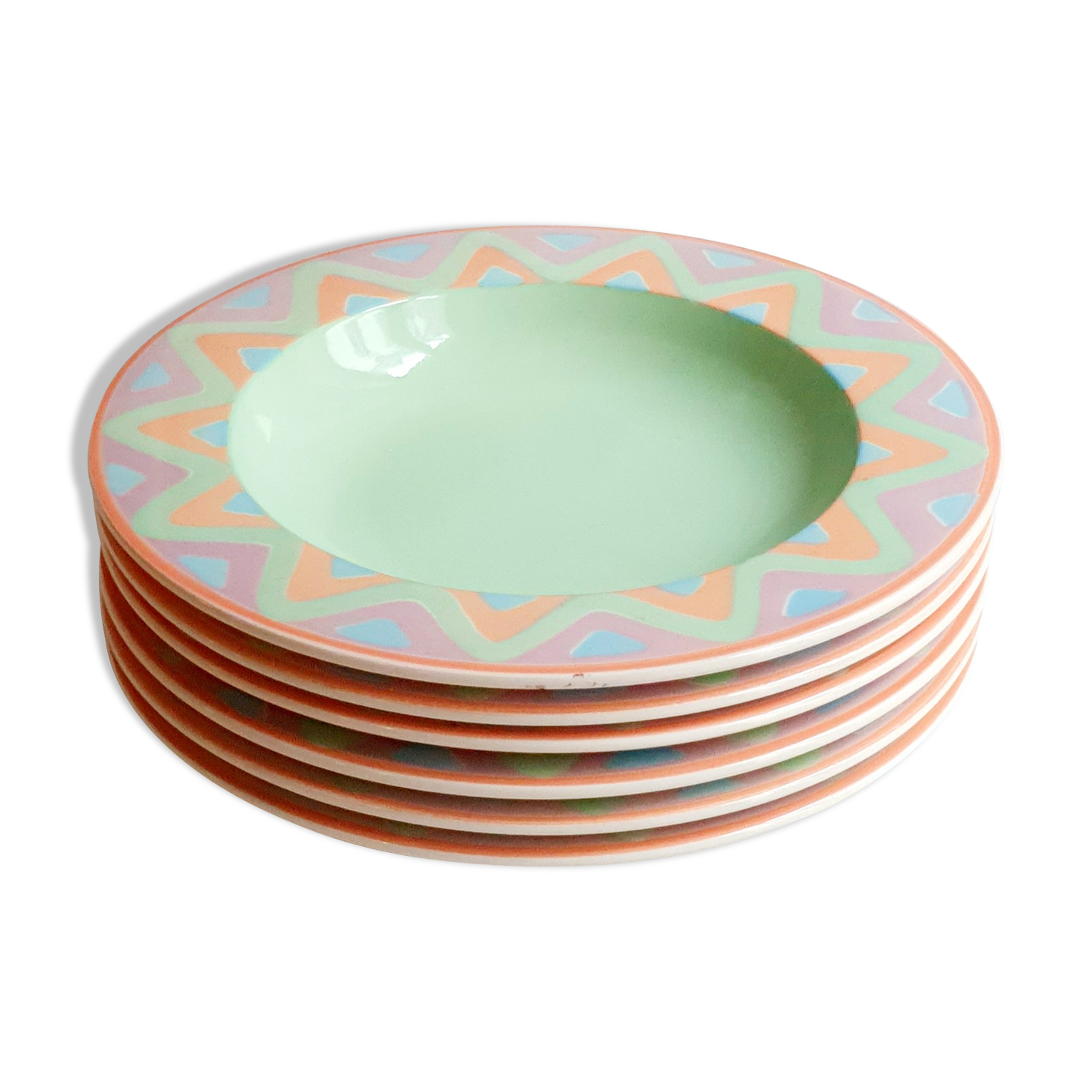 Set of 6 hollow plates Pagnossin model Arizona