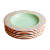 Set of 6 hollow plates Pagnossin model Arizona