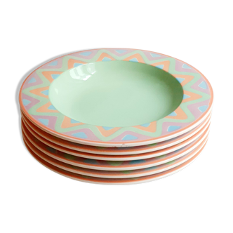 Set of 6 hollow plates Pagnossin model Arizona
